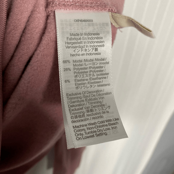 Madewell MWL Superbrushed Colorblock Easygoing Sweatshirt Crewneck Size XS Pink - Picture 6 of 8